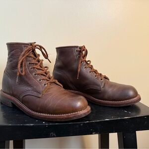 Chippewa Dark Brown Leather Men's Boots